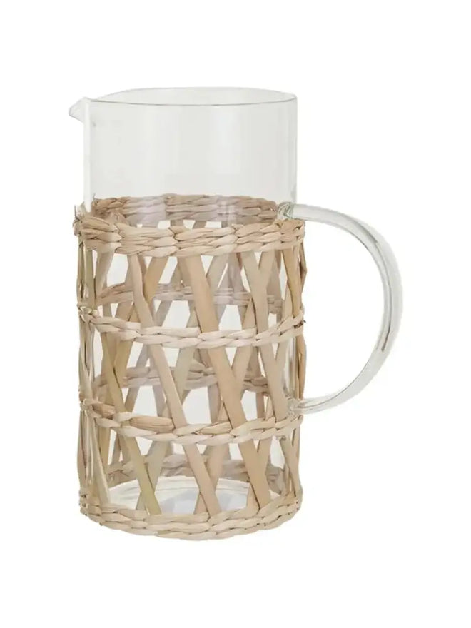 Glass Pitcher w/ Woven Sleeve