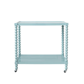 Two Tier Bar Cart in teal