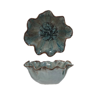 Stoneware Ruffled Bowl