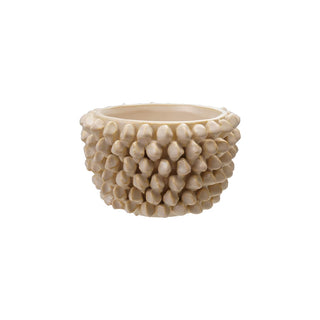 Textured Cream Stoneware Planter