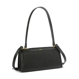 Pleated Clutch Bag-Black