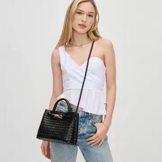 Blakely Woven Crossbody-Black