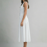 Seabreeze Scallop Midi Dress