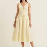 Butter Yellow Garden Party Midi Dress