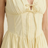 Butter Yellow Garden Party Midi Dress