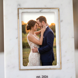 Est. 2026 Gold Inlay Marble Frame