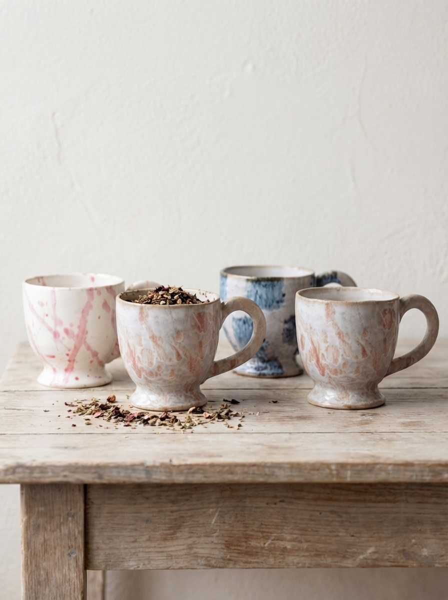 Stoneware Footed Mug