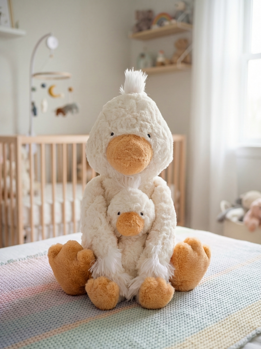 Mama & Baby Duck Plush Set – Soft Stuffed Duck Toy Gift Set