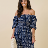 Midnight Bloom Mini Dress
