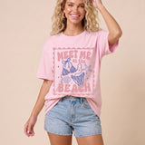 Meet Me At The Beach Oversized Graphic Tee