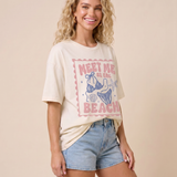 Meet Me At The Beach Oversized Graphic Tee