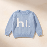 "Hi" Graphic Knit Sweater for Babies | 0–6 & 6–12 Months
