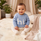 "Hi" Graphic Knit Sweater for Babies | 0–6 & 6–12 Months