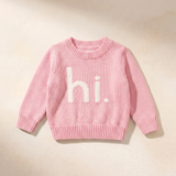"Hi" Graphic Knit Sweater for Babies | 0–6 & 6–12 Months