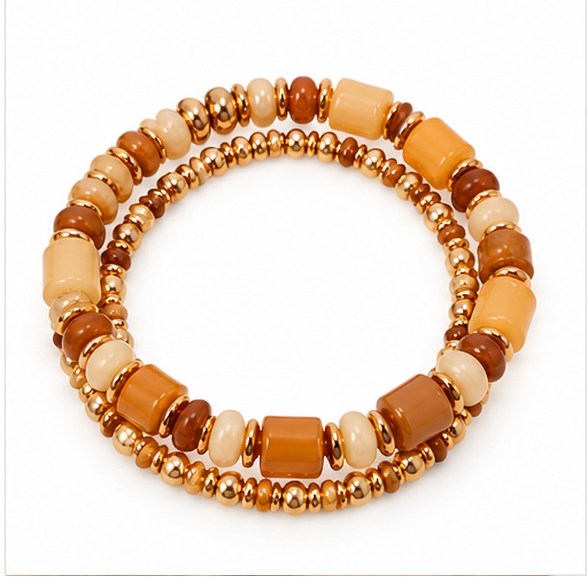 caramel bracelet pair studio view
