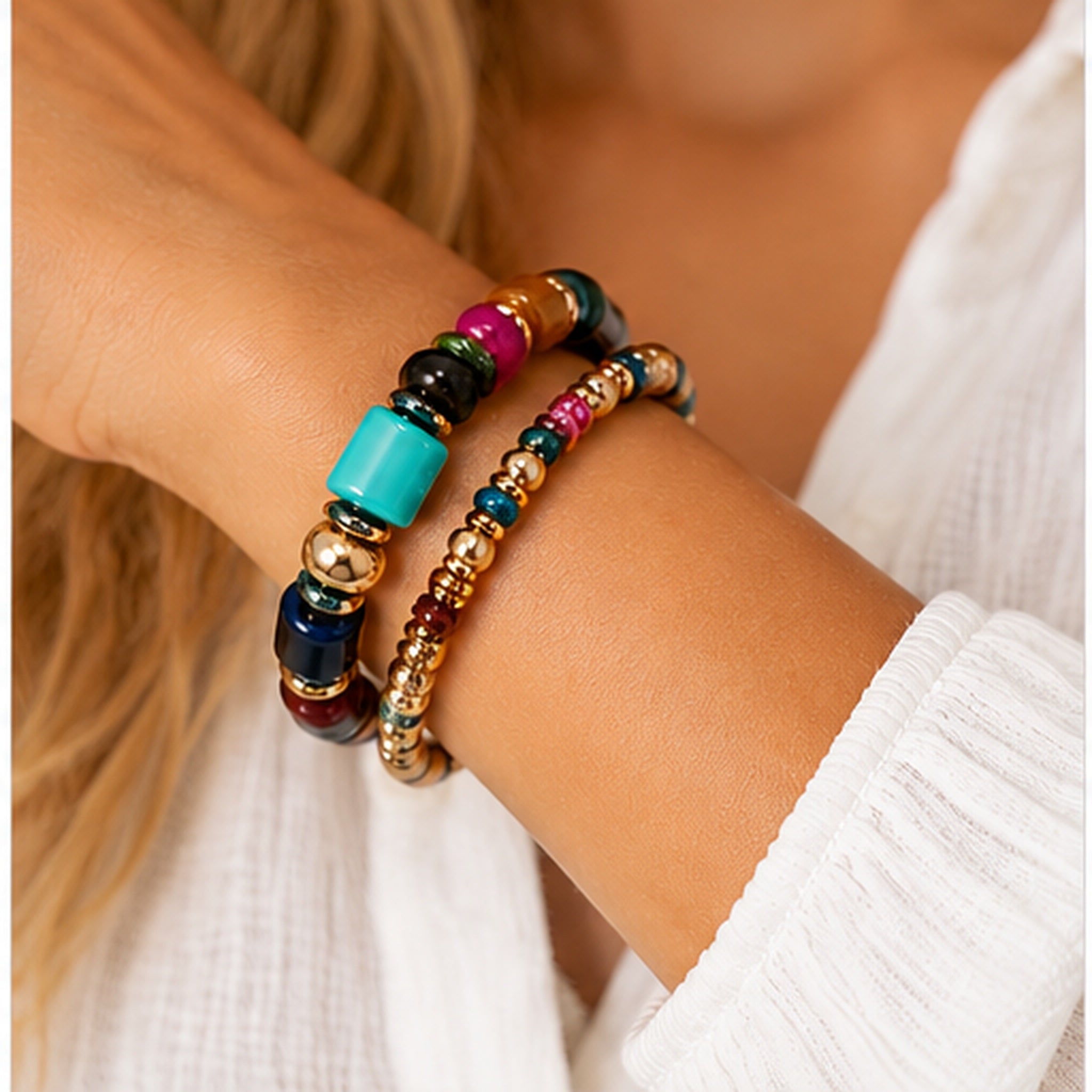 multi bracelet pair model view