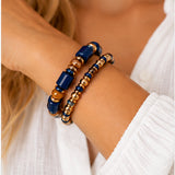 navy bracelet pair model view