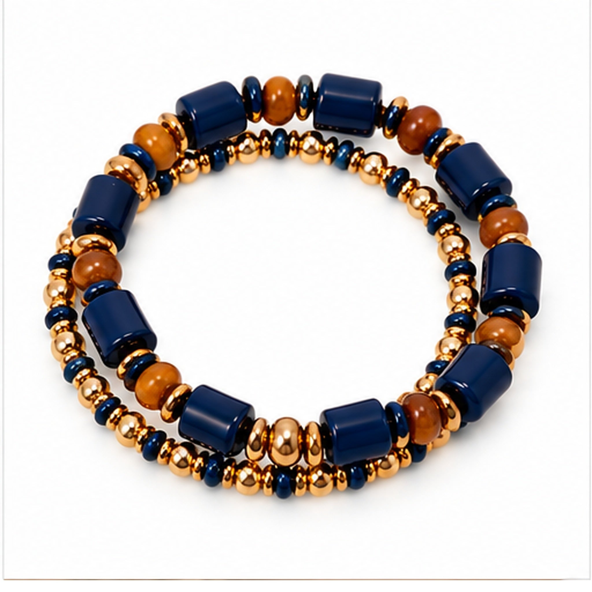 navy bracelet pair studio view