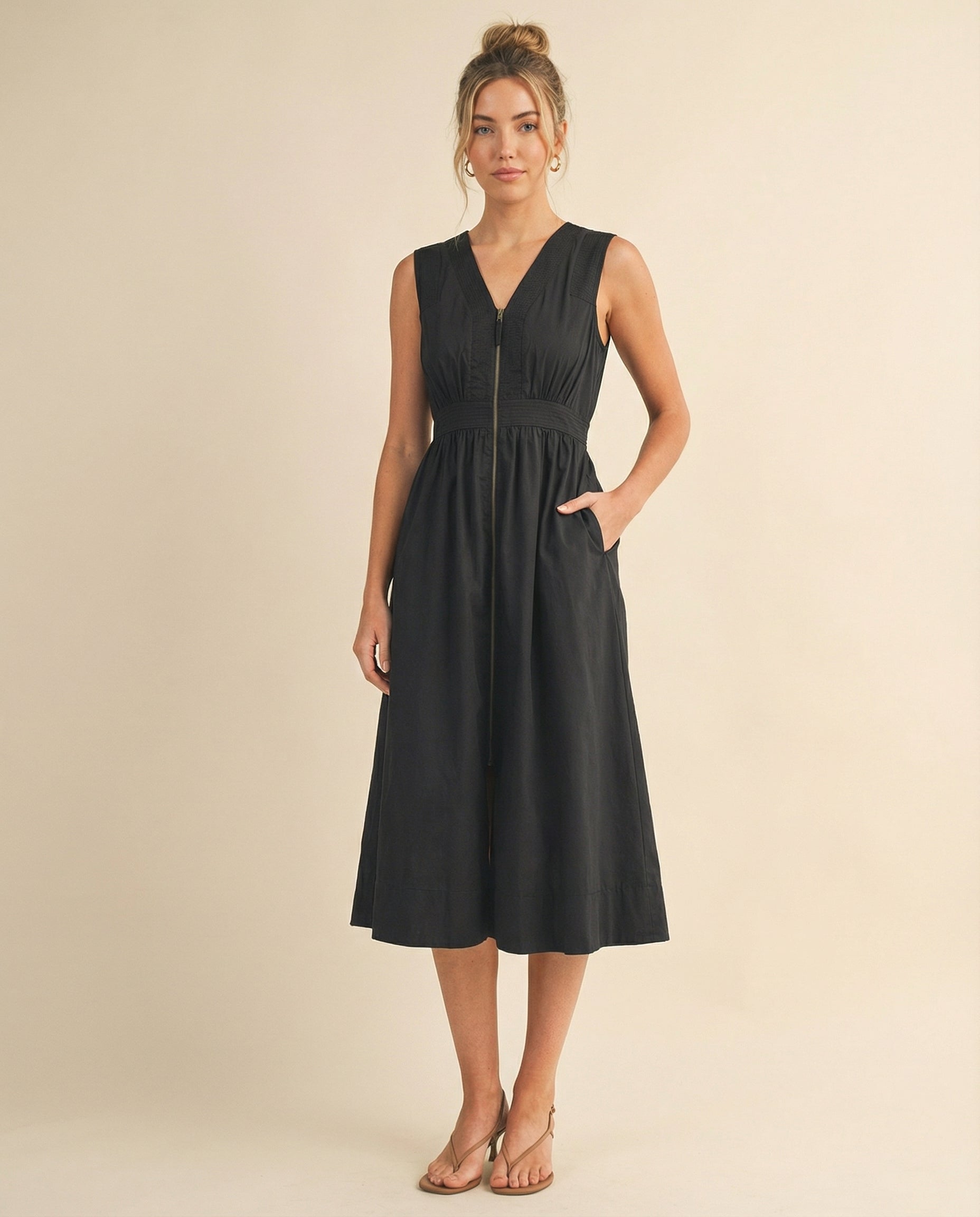 Modern Muse Zip Midi Dress
