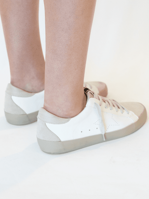 Mia White Star Sneakers