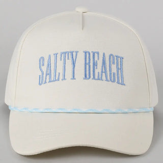 Salty Beach Embroidered Hat