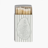Oyster Shell Decorative Matchbox | Coastal Blue & White Matches