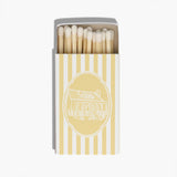 Signature Yellow Stripe Matchbox - Decorative Safety Matches