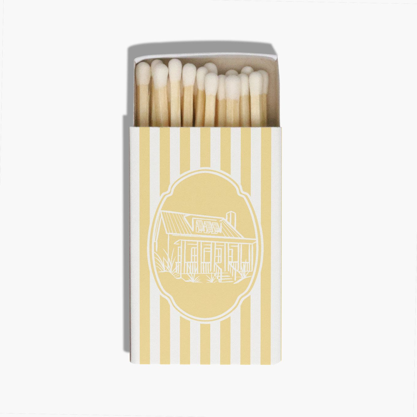 Signature Yellow Stripe Matchbox - Decorative Safety Matches
