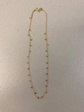 Gold Chain Crystal Necklace