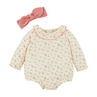 Ditsy Deer Romper & Headband