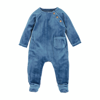 Velour W/ Pocket Sleeper - Blue