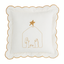 Gold Scalloped Nativity Pillow