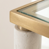 The Piper Glass & Marble Coffee Table (detail view 3)