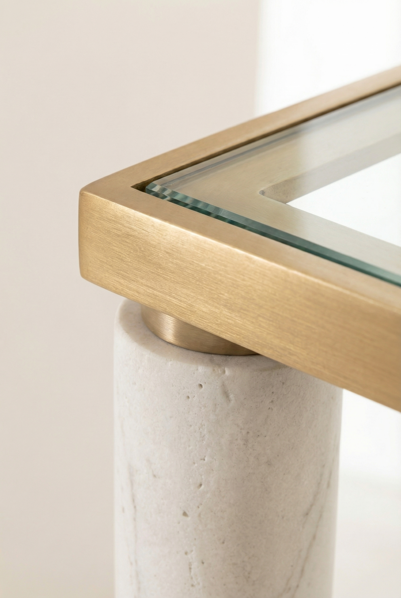 The Piper Glass & Marble Coffee Table (detail view 3)
