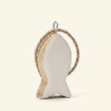 Handcrafted Wood Fish Ornament - Rustic Coastal Hanging Decor (detail view 2)
