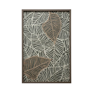 Wood Framed Glass Wall Decor