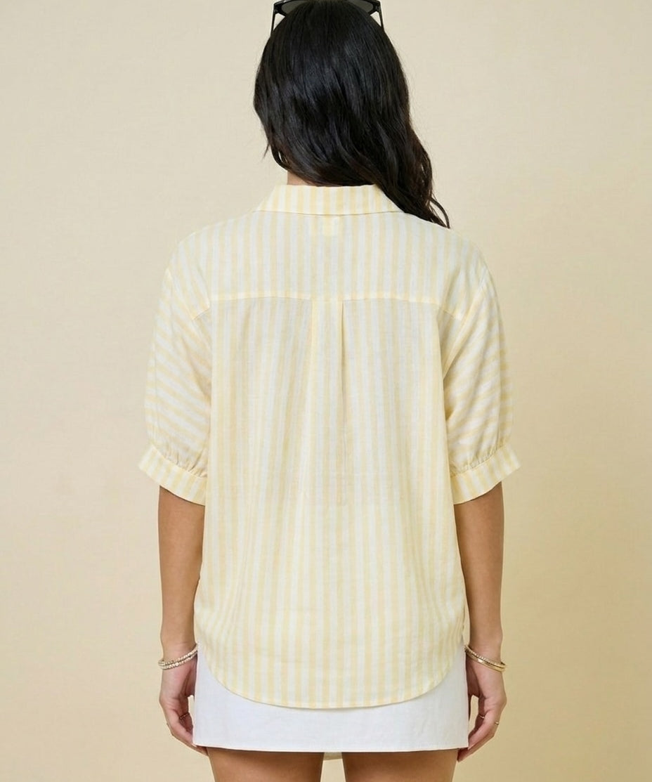 Sunday Stripe Button Down Shirt (detail view 2)